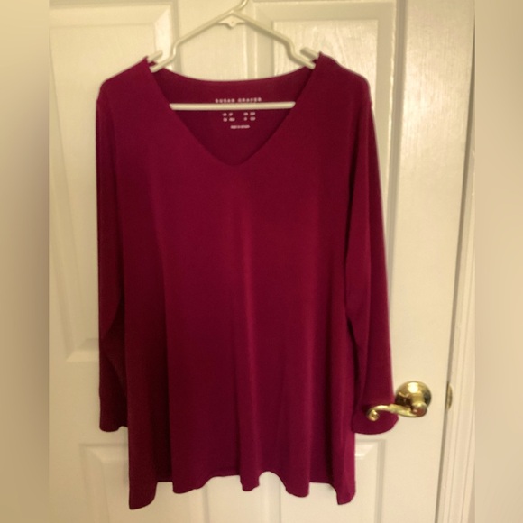 Susan Graver Liquid Knit Tunic Top - Picture 1 of 6